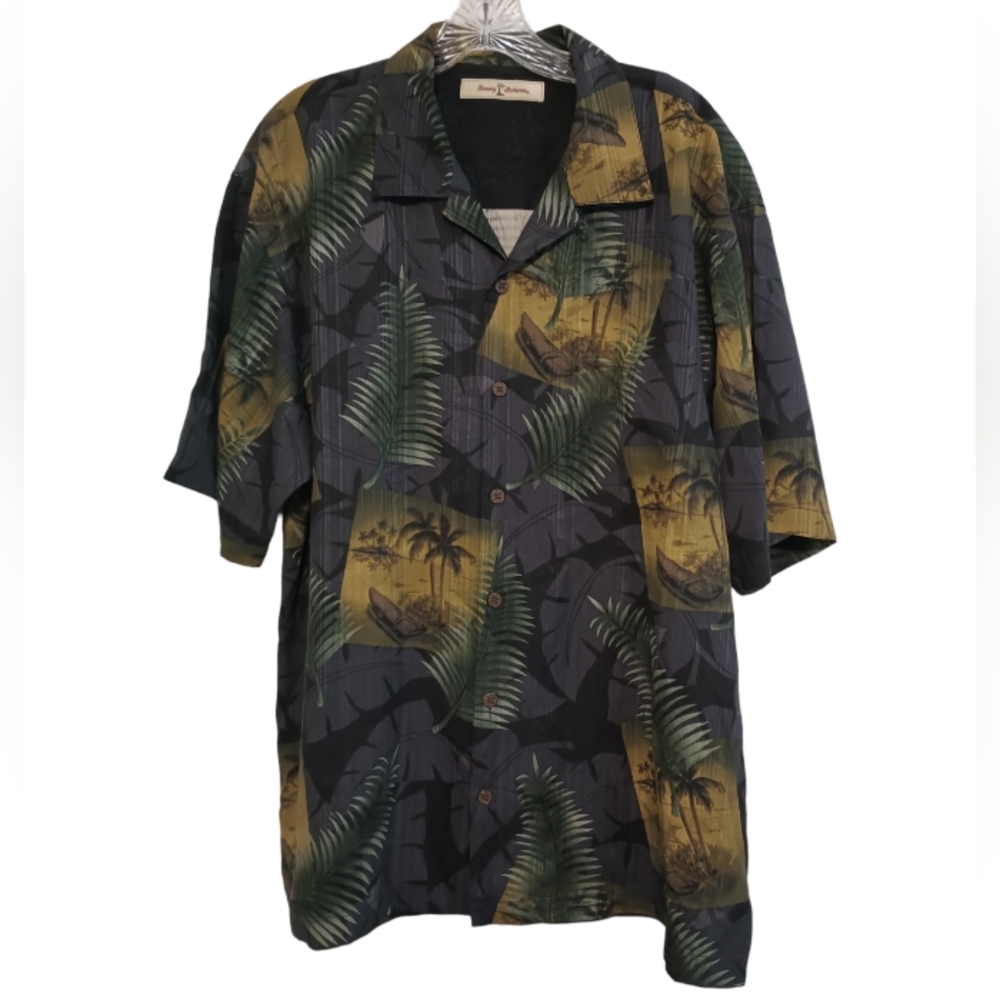 Tommy Bahama Shirt, 100% Silk, Hawaiian Floral Shirt, Medium
